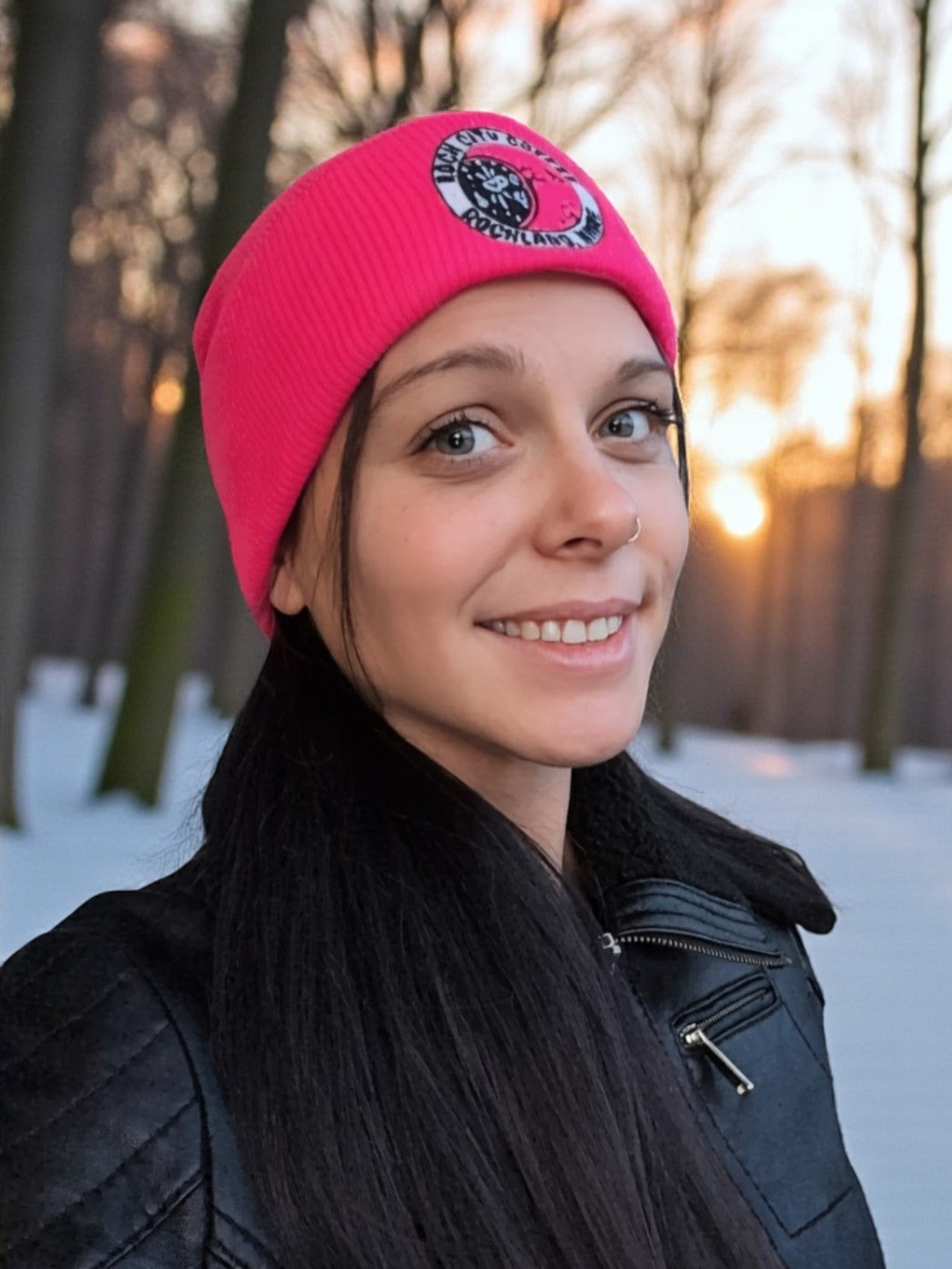 Neon Rock City Moon Beanie