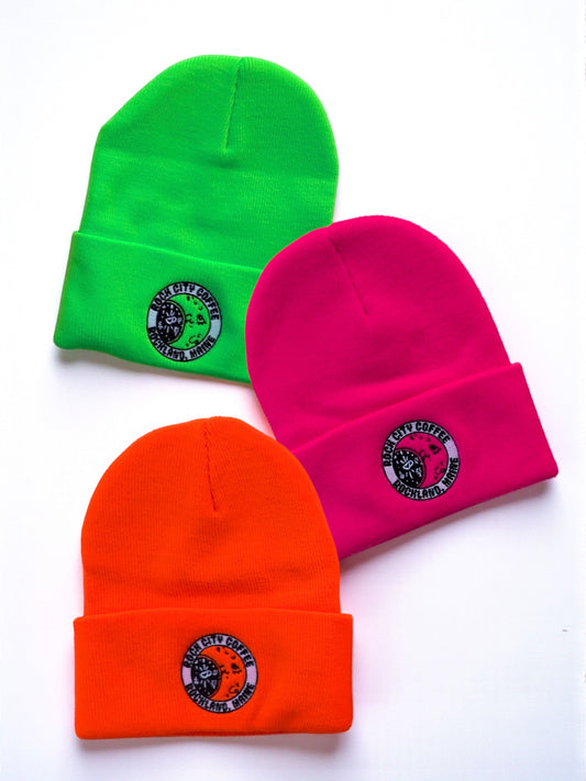 Neon Rock City Moon Beanie