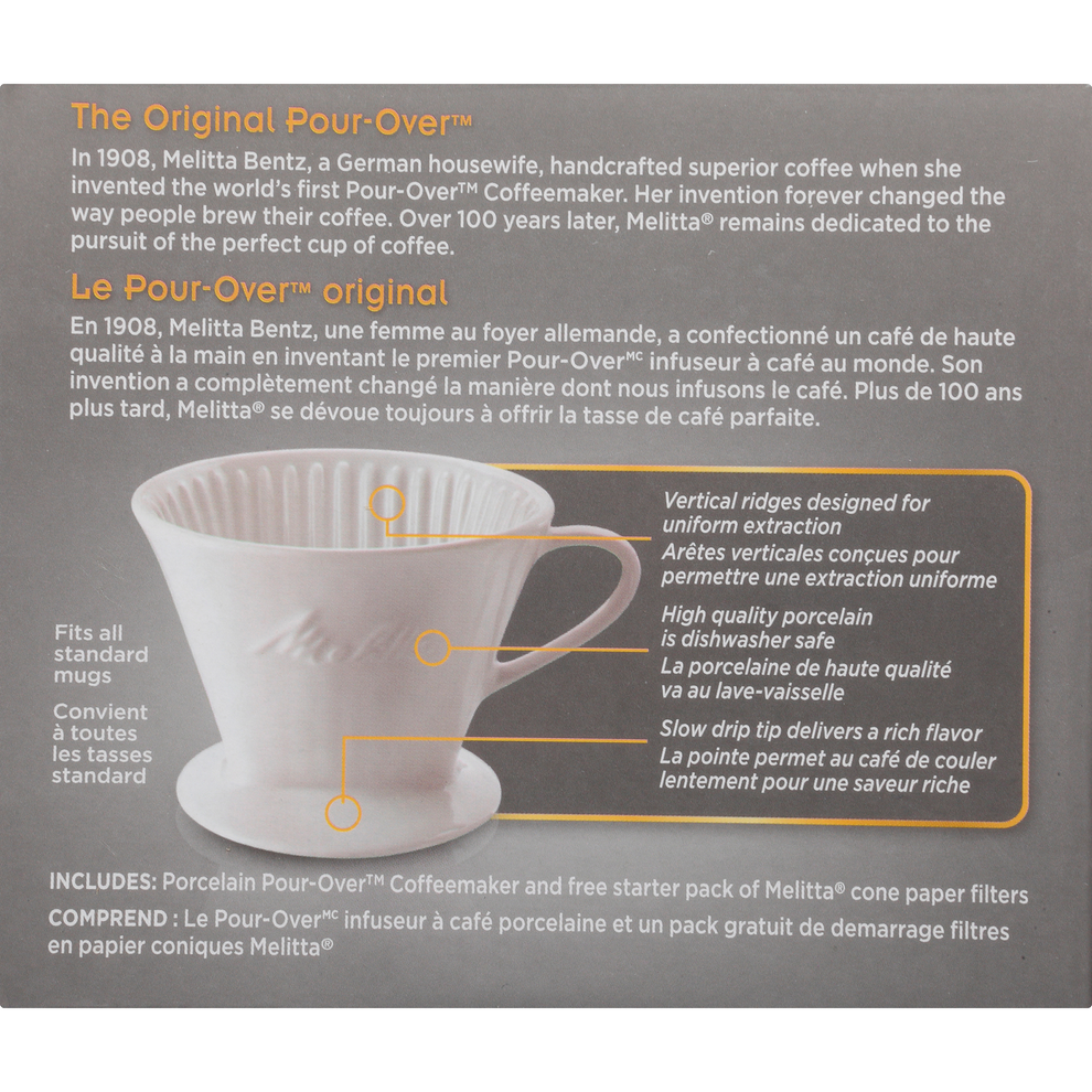 1-Cup Porcelain Pour-Over - Brewing Cone